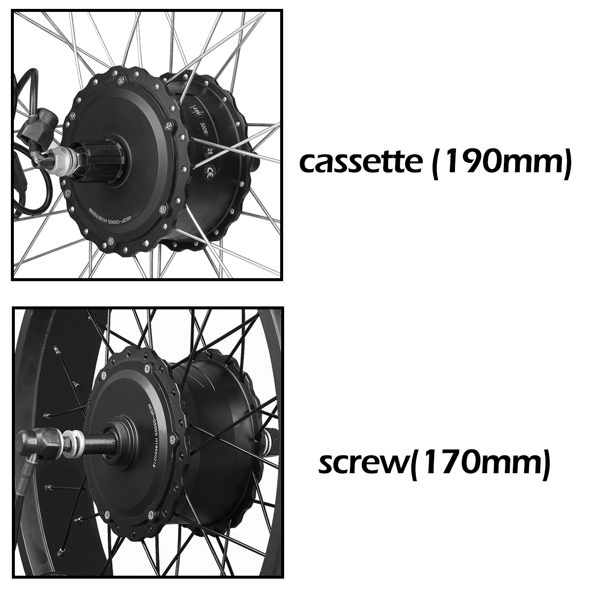 DIY Fat Tire Snow E-Bike Motor - 72V 5000W Hub Motor Kit recension och pris