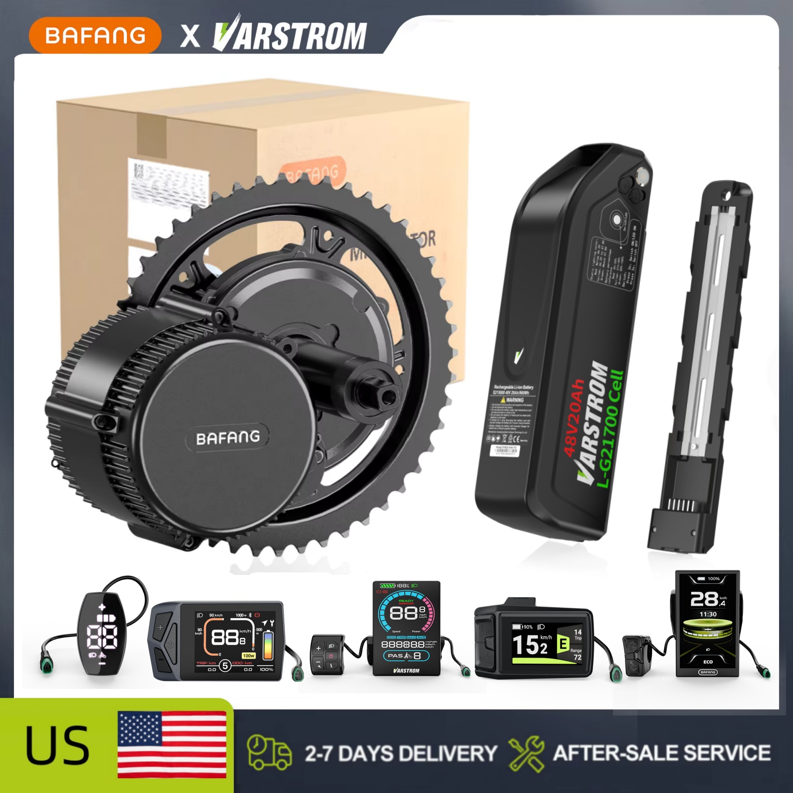 [US Stock]Bafang 48V Mid Drive - Bafang Bbshd 1000W Conversion Kit recension och pris