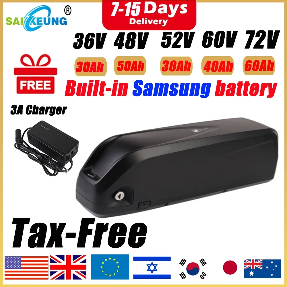 Hailong Polly 48V 52V 60V 36V  - Electric Bicycle Battery 72V 30Ah recension och pris